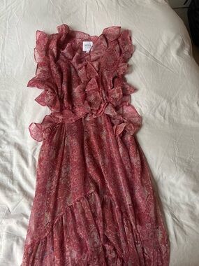 Misa pink midi dress with cut outs - WORN ONCE